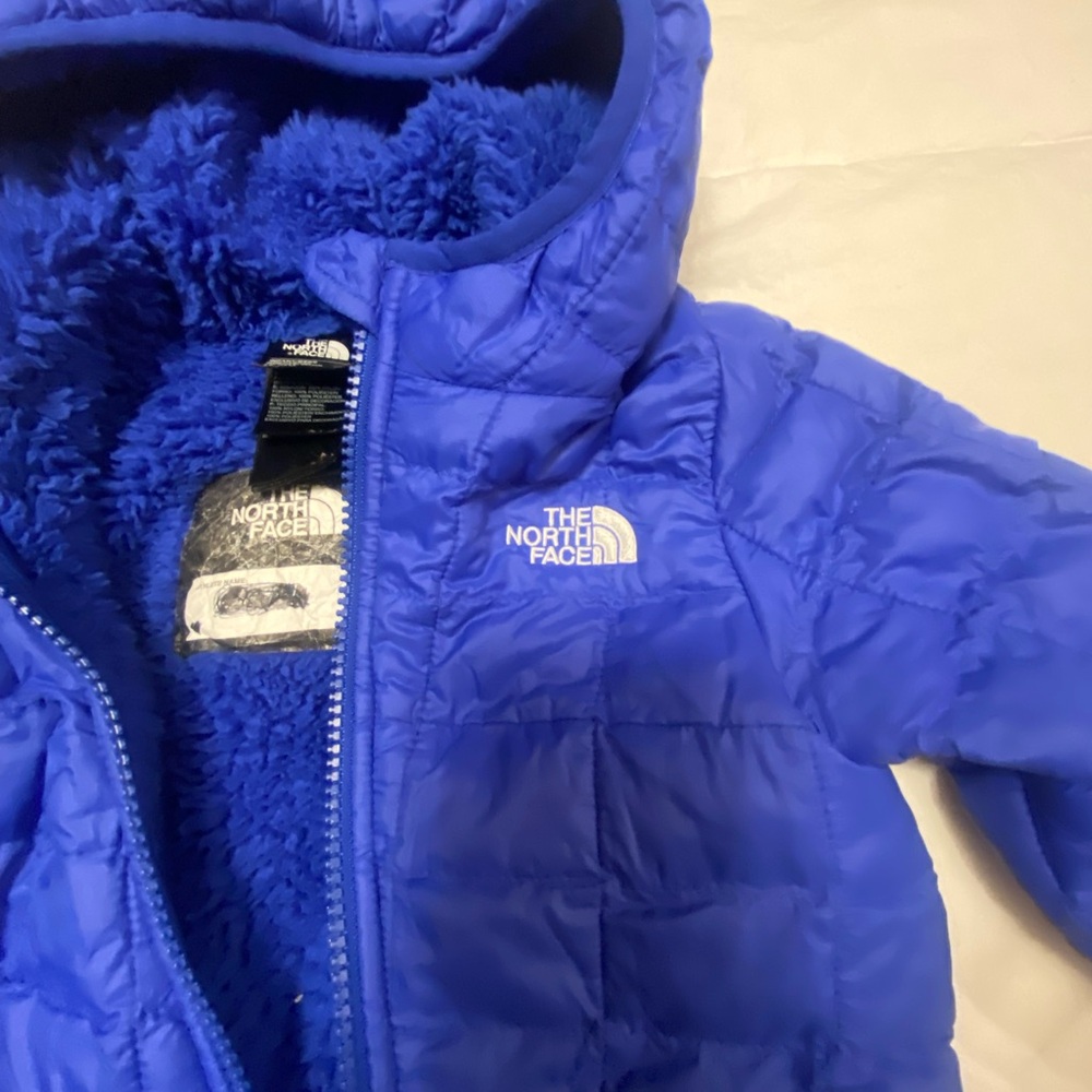 The North Face Deep Blue Infant Sherpa Lined Puffer Snowsuit